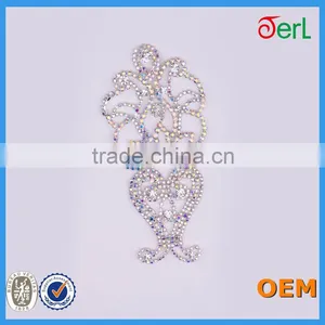 2016 New Design! Rhinestone Applique for Wedding Dress Decorations thumbnail-1