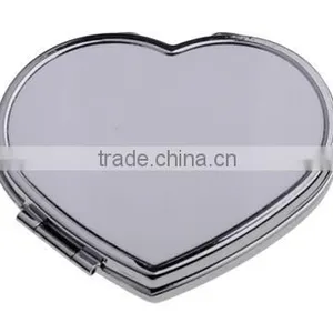 Sublimation Heat Transfer Printing Heart Makeup Mirror ,cosmetic Mirror thumbnail-1