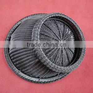Pet Furniture All Weather Use Round Wicker Luxury Cat Bed For Sale thumbnail-4
