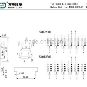 2.3" Singel Digit bi Color High Quality 7 Segment LED Display thumbnail-3