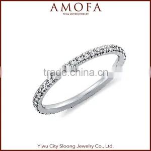 Korean Style Latest Design Silver Wedding Ring thumbnail-1