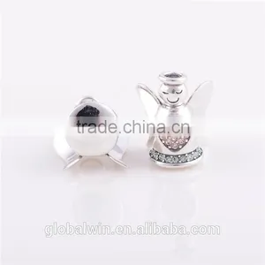 Wholesale 925 Sterling Silver Angel Floating Pendants Jewelry thumbnail-4