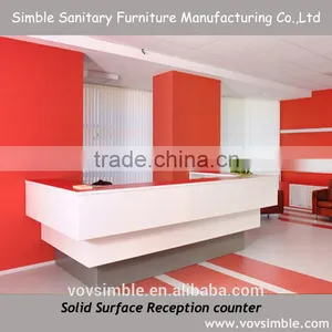 2016 Wholesales Durable Acrylic Solid Surface Reception Desk thumbnail-4