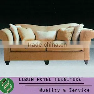 Hot Sale FoShan Supplier Wooden Fabric Hotel Sofa Set(LQ-SF40) thumbnail-1