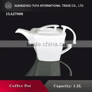 French Style White Antique Ceramic Tea Pot thumbnail-3