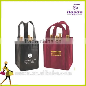 Wholesale Non Woven Wine Bag,printed Wine Bag for 4/6 Bottles,promotional Non-woven Wine Bag With Logo thumbnail-1
