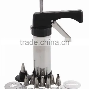Stainless Steel Biscuit Decorating Cookie Press Maker thumbnail-4
