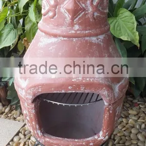 NEWEST DESIGN MEXICAN CLAY CHIMENEA FOR WHOLESALE thumbnail-1
