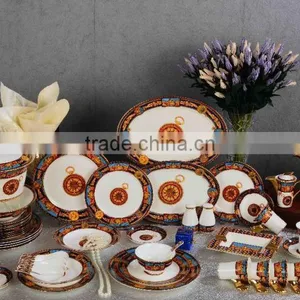 New Design Porket Watch Pattern 69pcs Bone China Dinnerware Set for Six thumbnail-1
