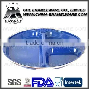 Customized Blue Enamel Plate With Rolled Rim thumbnail-5