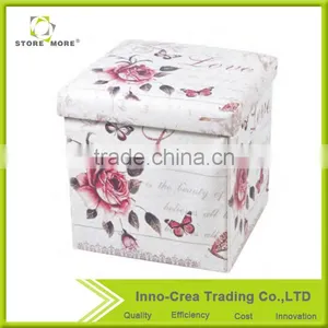 Hot Sale Latest Design PVC Printing Small Ottomans thumbnail-1