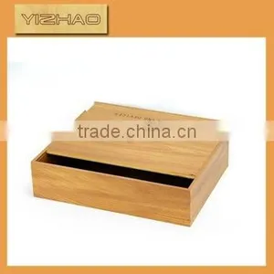 High Quality Small Unfinished Wooden Box With Slide Lid thumbnail-1