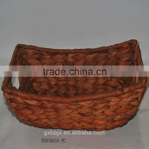Hand-woven Water Hyacinth Storage Basket thumbnail-1