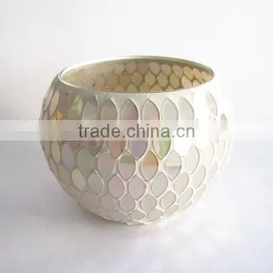 Elegant Mosaic Decorative Long Stem Vases thumbnail-3