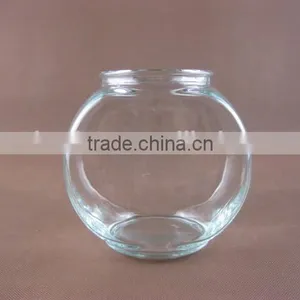 Ball-shape Glass Vase , Mini Clear Glass Fish Bowl thumbnail-3