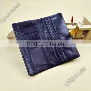Custom Design Branded Man Long Genuine Cow Leather Wallet thumbnail-6