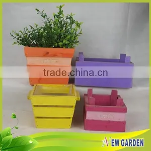 Homes and Gardens Natural Wooden Artificial Flower Basket Decoration thumbnail-1