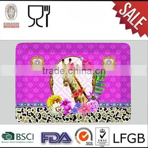 Pink Melamine Serving Tray,rectangular Custom Printing Melamine Tray With Handle thumbnail-1