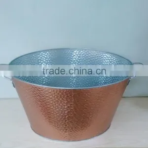 100% Waterproof Embossed Antique Tin Bucket thumbnail-1