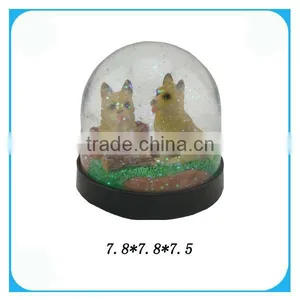 Plastic Animai Mini Snow Globe Musical thumbnail-1
