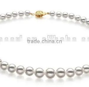 23 Inches AAAA 6-9mm White Color Akoya Pearl Beads Necklace thumbnail-1