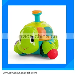 2015 Hot Sale Bright Baby Tortoise Toy With Music and Light Import Cheap Plastic Education Turtle Toy From Dongguan China thumbnail-2