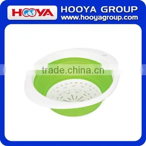 Collapsible Foldable Strainer Silicone Colander thumbnail-1