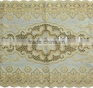 Golden Colored Crochet Table Mat thumbnail-1