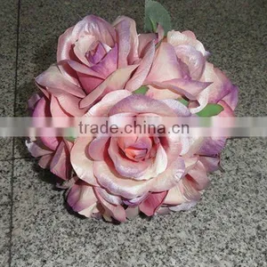 Bouquet Pink Artificial Rose Flower/decorative Flowers thumbnail-1