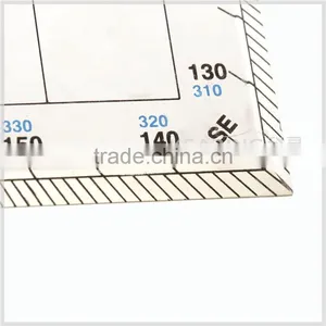 Kearing Clear Plastic 2mm Thick Aviation Sqaure Protractor Nautical Miles 1/500000 #KPP-1 thumbnail-3