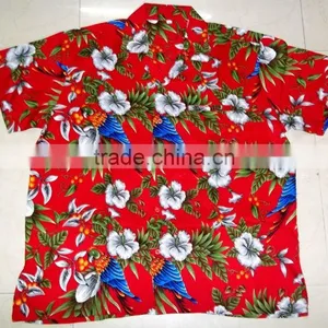 Bright Color Macau Parrot Print Hawaiian Shirts thumbnail-3