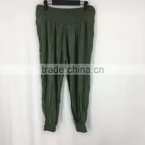 China Suppliers Stocklots Women 100%rayon Army Trousers thumbnail-6
