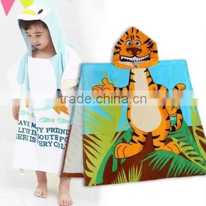 100% Cotton Printing Kids Hooded Animal Towel thumbnail-1