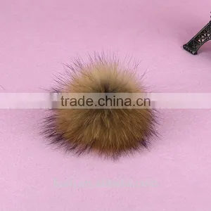 10-15cm Genuine Raccoon Fur Pom Poms Fur Balls DIY for Children Knitted Cap Gloves Keychain Beanies Jewelry Accessories thumbnail-3