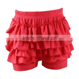 2017 Red Ruffle Icing Shorts Newborn Baby Clothes 2017 Summer Cotton Icing Ruffle Shorts thumbnail-1
