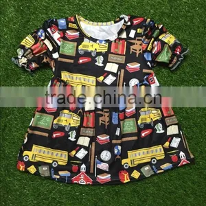 Autumn Fashion Dress For Baby Girl Short Sleeve Pre School Dresses Children Clothing Boutique thumbnail-1