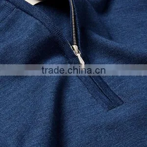 Customed Manufacturing Zipper-Up Navy Blue Sweater Men Pullover Sweater thumbnail-4