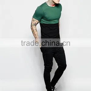2017 Latest Design Guangzhou Shandao OEM 180g 100% Cotton Men's Fashion O-Neck Short Sleeve Color BlockT Shirts Manufacturers Ch thumbnail-5
