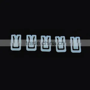 3.4*1.9*0.25cm PS White Square Shape Plastic Clip for Garment Accessory thumbnail-1