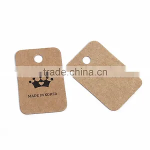 Paper Label Tags Rectangle Brown Crown Pattern 30mm(1 1/8") x 20mm( 6/8"), 1 Piece thumbnail-3