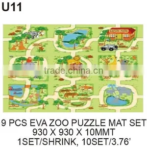 9 Pcs EVA Foam Zoo Puzzle Mat For Kids thumbnail-1