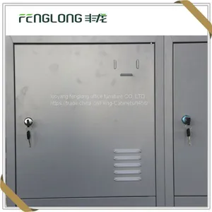 Wide White 1 Door Iron Locker With Hanging Rod thumbnail-4