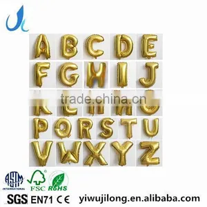 16 Inch Gold Silver Blue Red Color Foil Letter Balloons for Party Decoration thumbnail-1