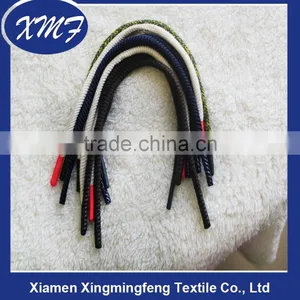 Factory Price Round Waxed Cotton Shoelaces With Rubber Tips thumbnail-1