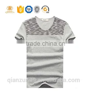 High Quality v Neck Long Line t Shirt Men / Design Your Own t Shirt thumbnail-2