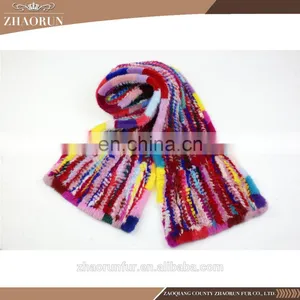 180*20cm Women Sexy Knitted Mink Fur Scarf Neckerchief thumbnail-4