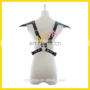 Open Bust & Crotchless Sex Teddy Sex Bondage Lingerie Leather Body Harness thumbnail-1