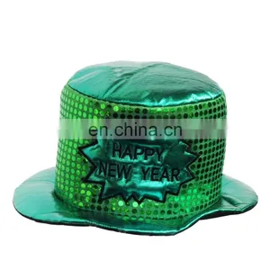 MCH-1039 Party Happy New Year Funny Green Sequin Top Hat for Carnival thumbnail-1