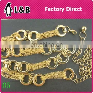 Lastest Custom Made Lady Decoration Metal Waist Chain Metal Fashion Jewelry Waist Belt thumbnail-1