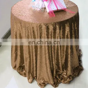SQN#10 Ocean Blue Sequin Table Overlay Wedding Table Cloth Sequin thumbnail-3